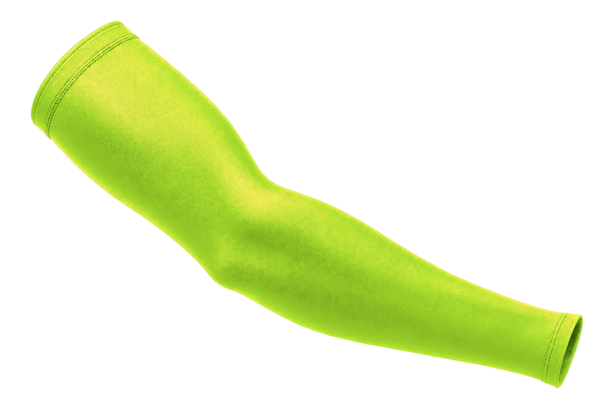 Lime Green custom arm sleeve, front view