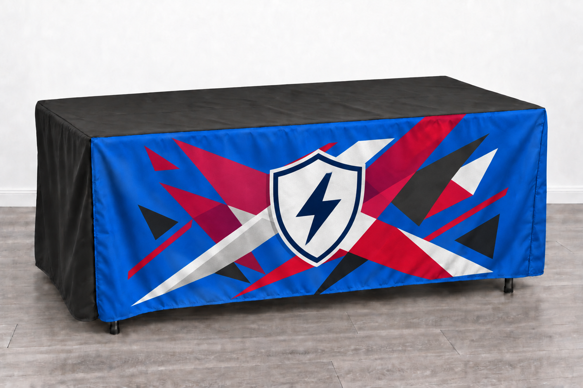 Custom Printed Table Cover with Logo & Split Back