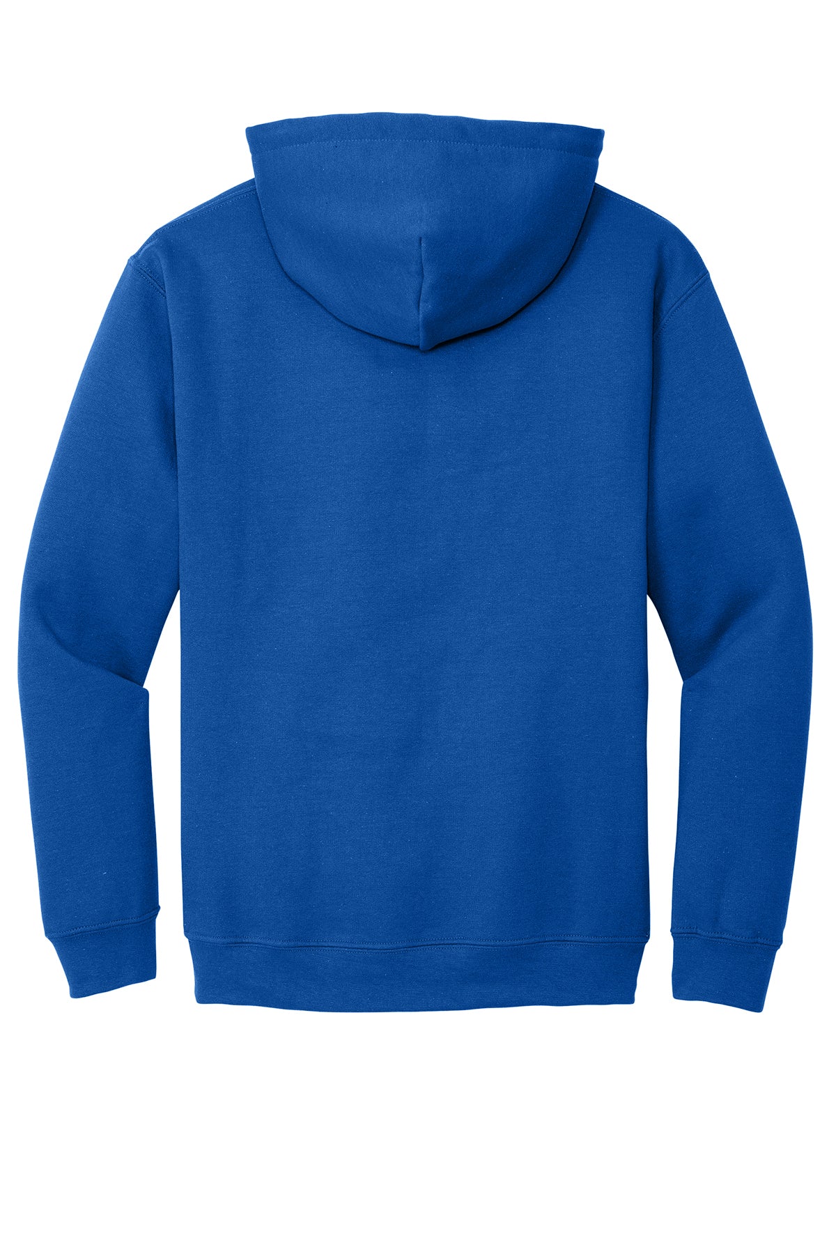 Royal Blue Gildan Heavy Blend hooded sweatshirt, back view