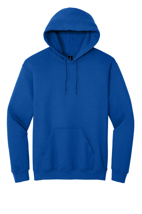 Royal Blue Gildan Heavy Blend hooded sweatshirt, front view