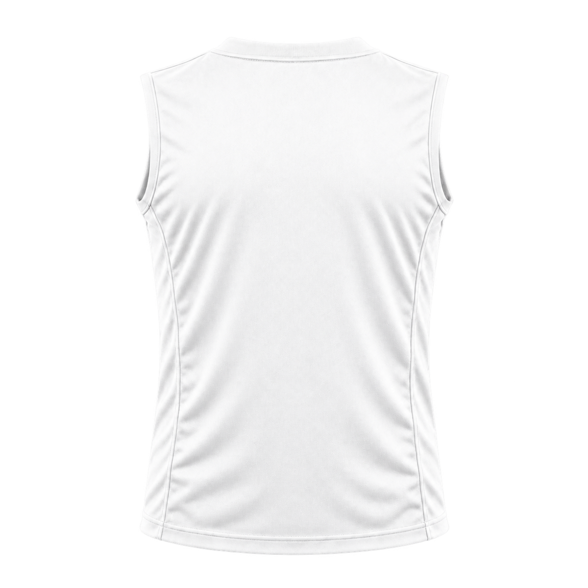 White 7-on-7 Jersey — back studio view, transparent background