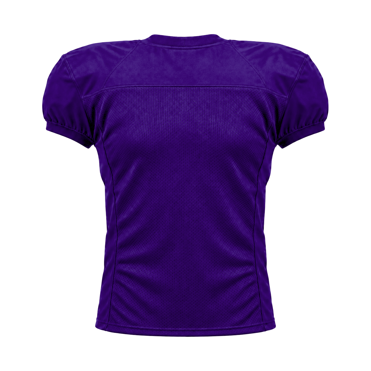Deep Purple American Football Jersey — back studio view, transparent background
