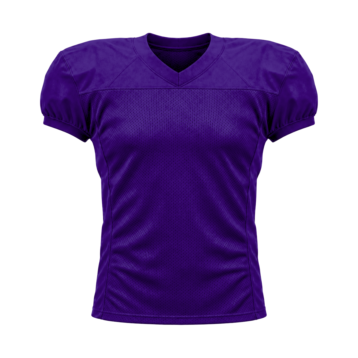 Deep Purple American Football Jersey — front studio view, transparent background