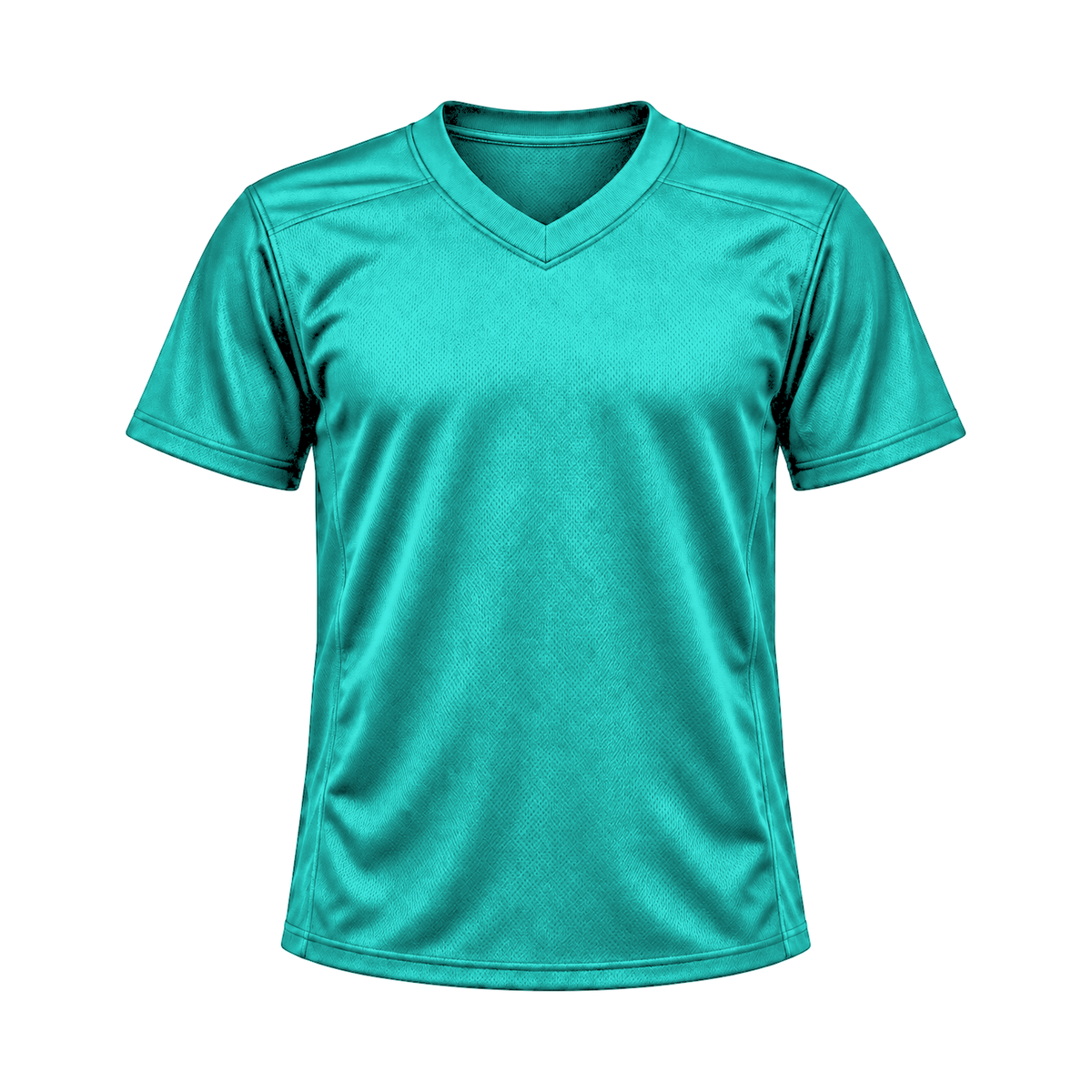 Aqua Flag Football Jersey — front studio view, transparent background