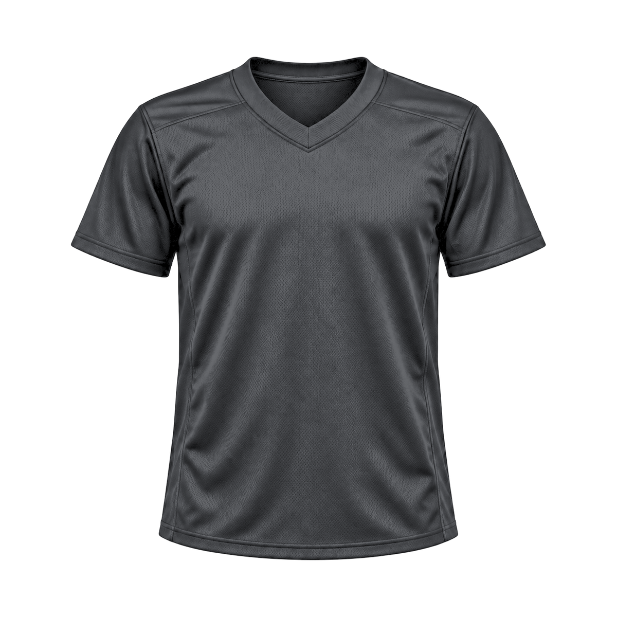 Graphite Flag Football Jersey — front studio view, transparent background