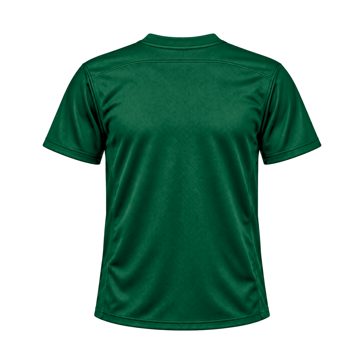 Forest Green Flag Football Jersey — back studio view, transparent background
