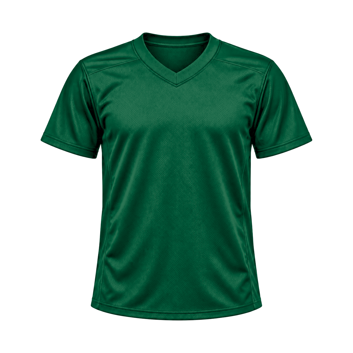 Forest Green Flag Football Jersey — front studio view, transparent background