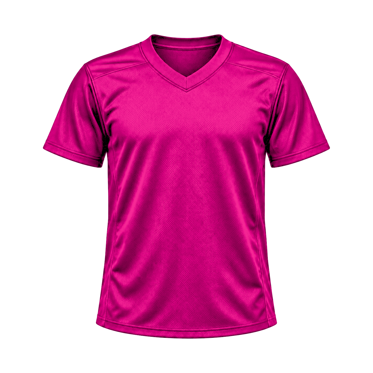 Hot Pink Flag Football Jersey — front studio view, transparent background