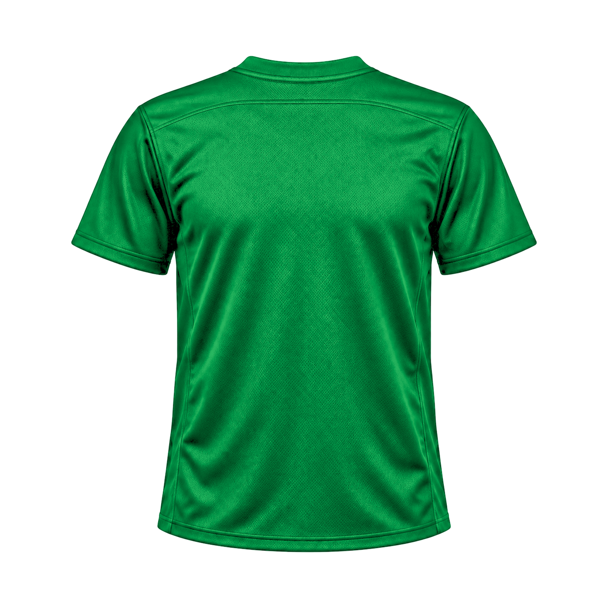 Kelly Green Flag Football Jersey — back studio view, transparent background