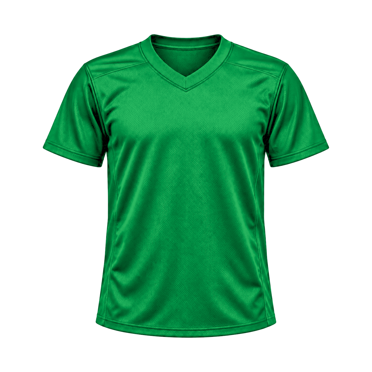 Kelly Green Flag Football Jersey — front studio view, transparent background