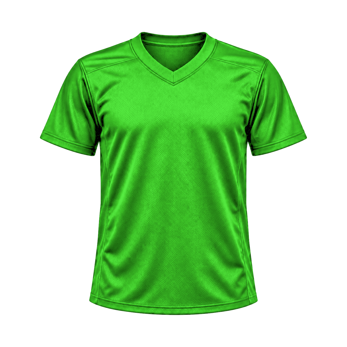 Lime Green Flag Football Jersey — front studio view, transparent background