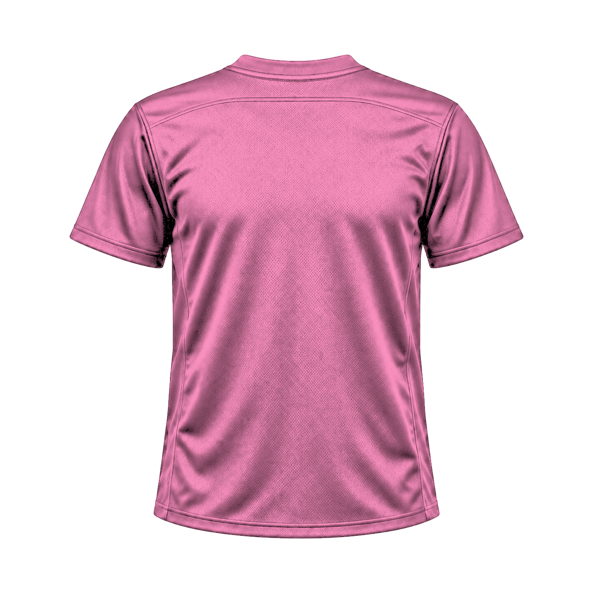Pink Flag Football Jersey — back studio view, transparent background