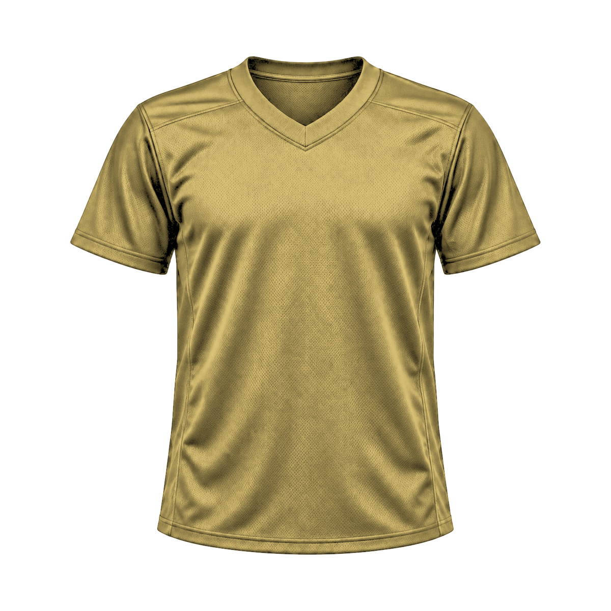 Vegas Gold Flag Football Jersey — front studio view, transparent background