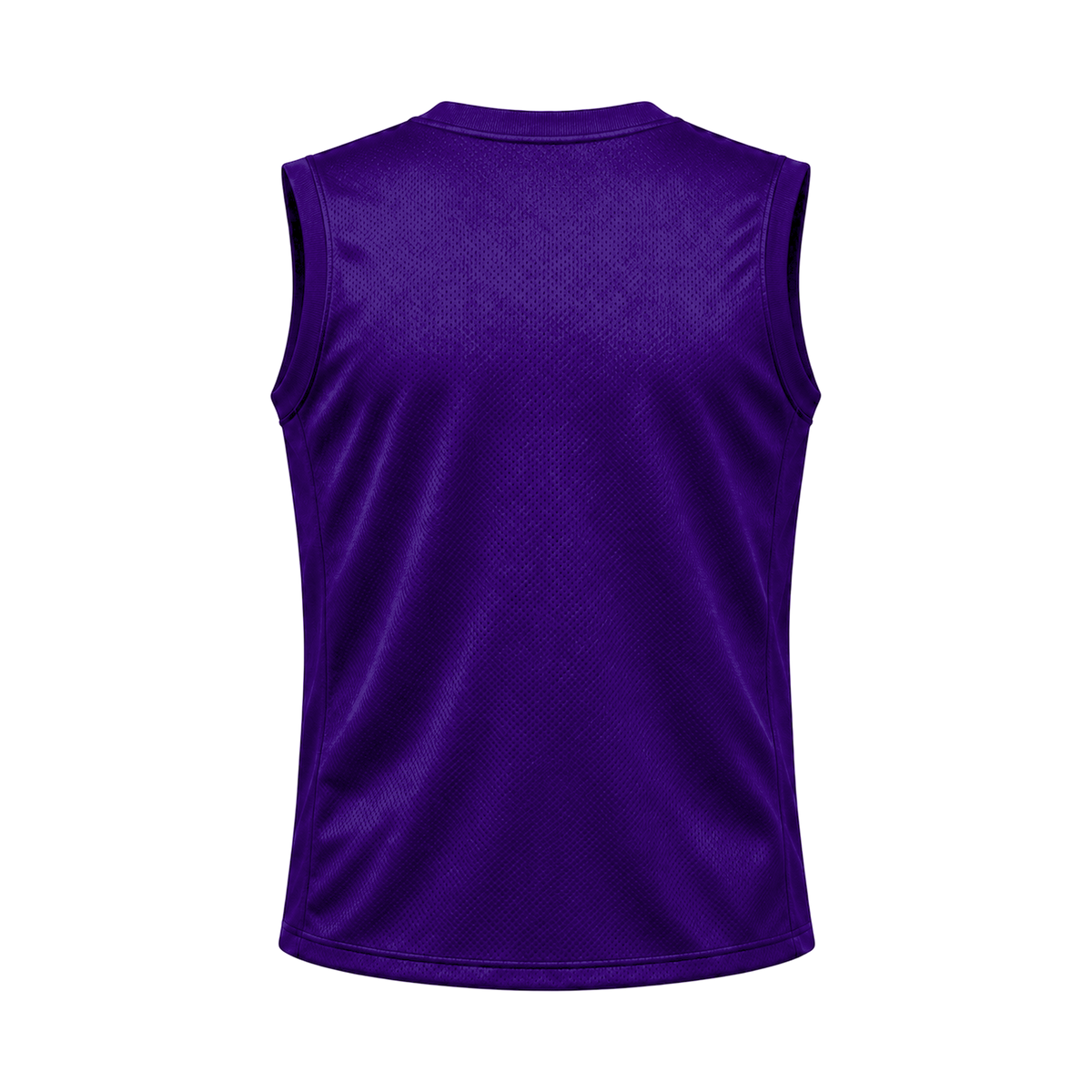 Deep Purple Sleeveless Flag Football Jersey — back studio view, transparent background