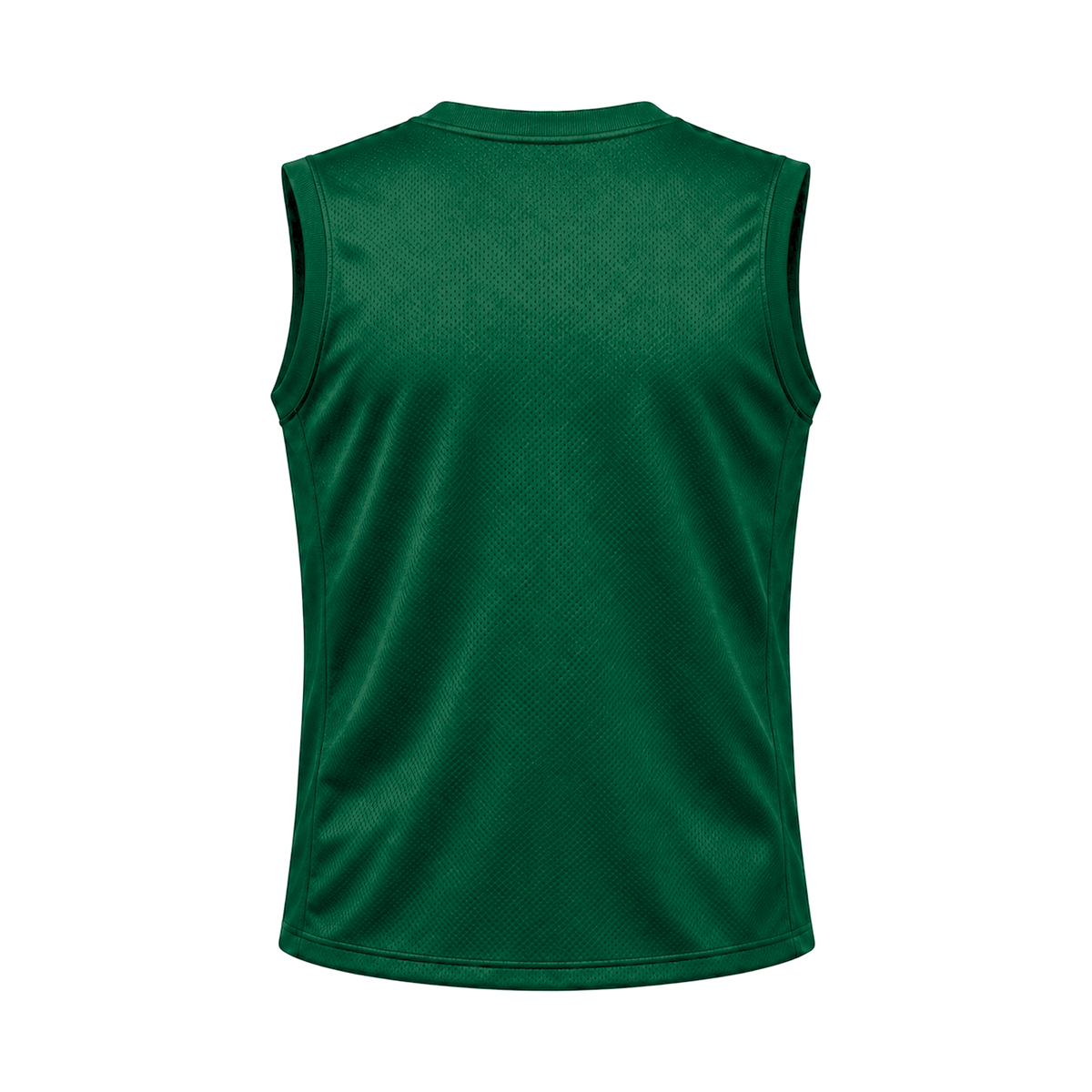 Forest Green Sleeveless Flag Football Jersey — back studio view, transparent background