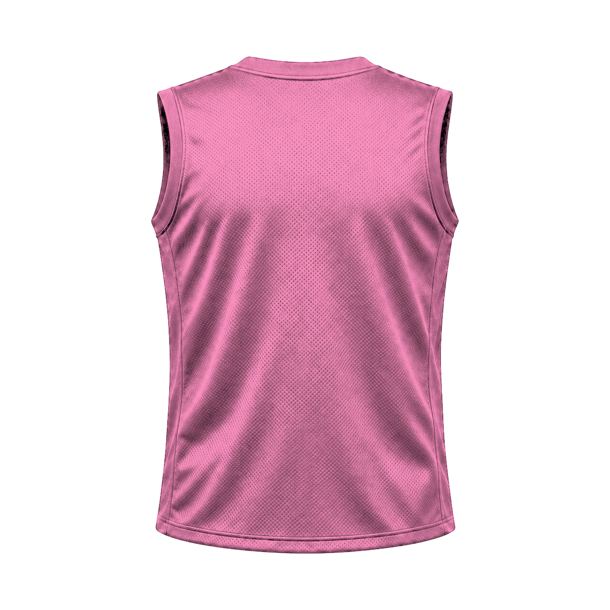 Pink Sleeveless Flag Football Jersey — back studio view, transparent background