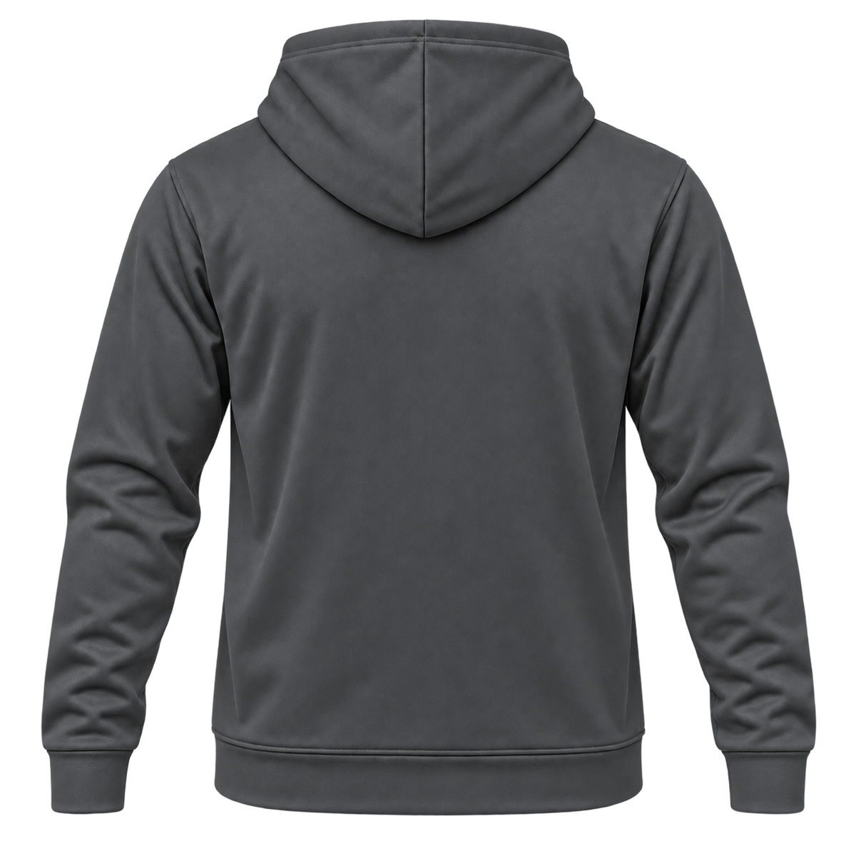Custom Fully Sublimated Hoodie in Charcoal — Back