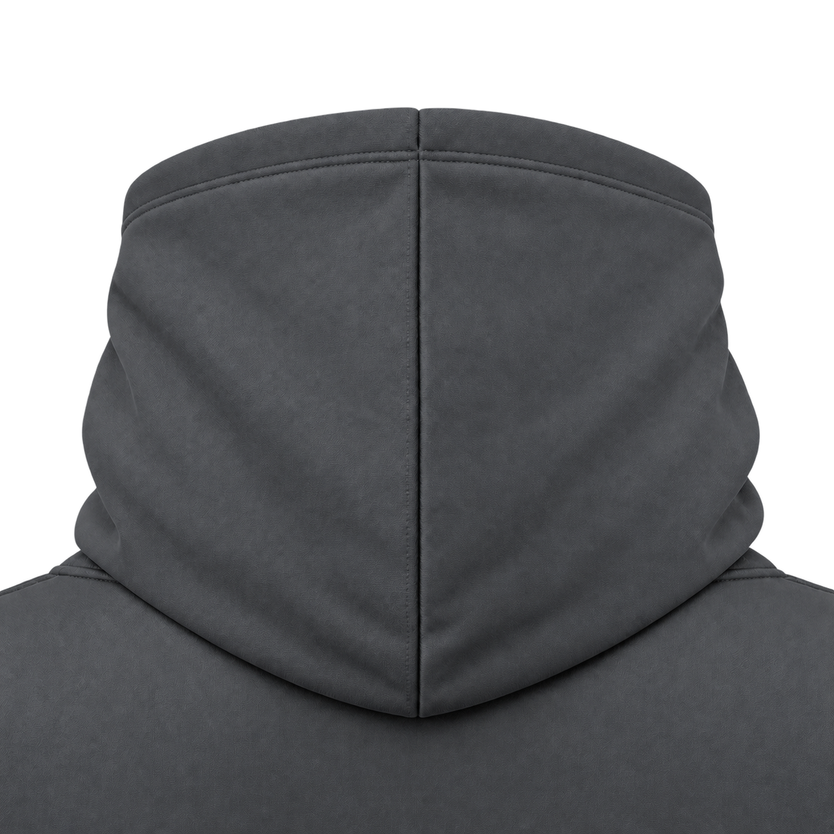 Custom Fully Sublimated Hoodie in Charcoal — Hood detail