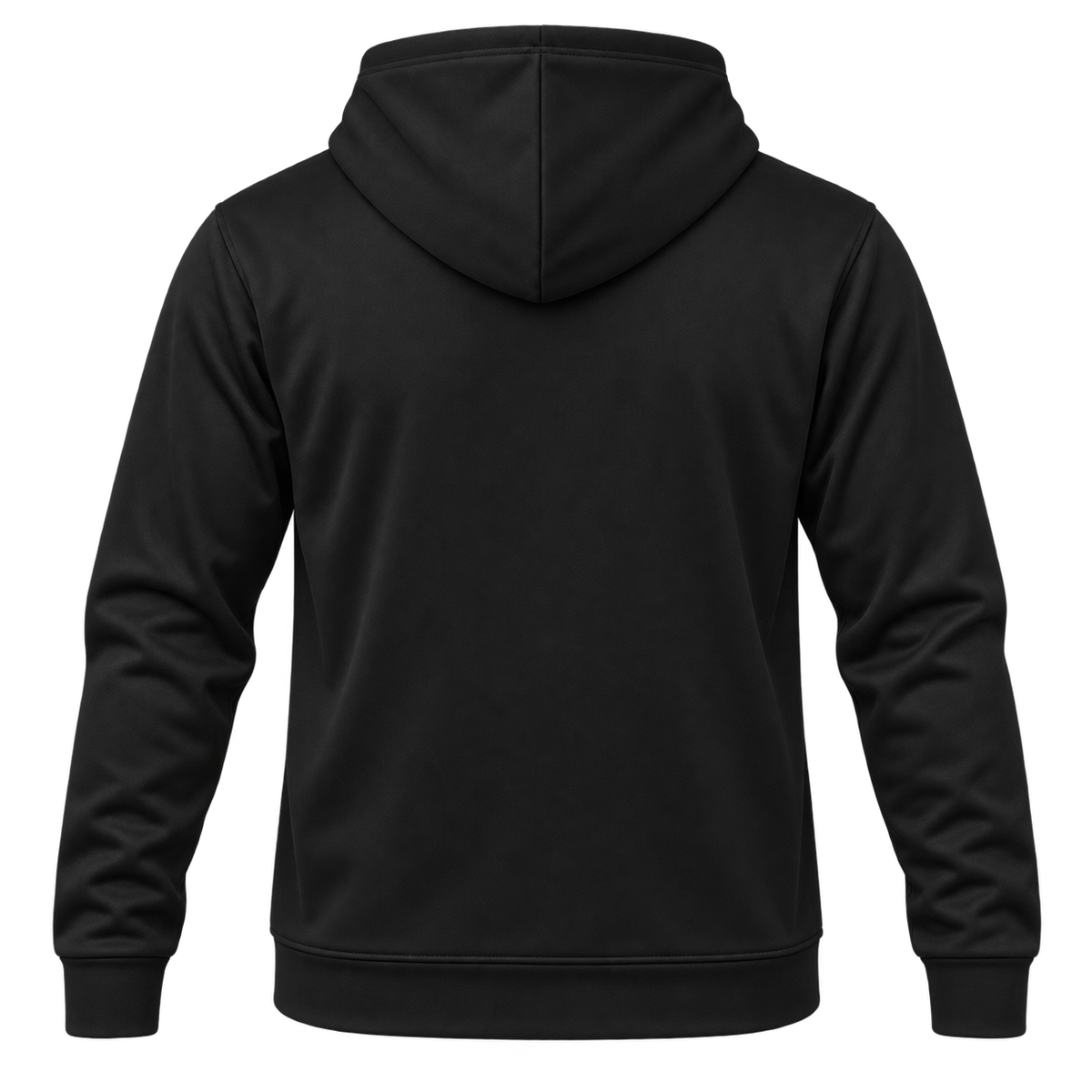 Custom Fully Sublimated Hoodie in jet black — Back