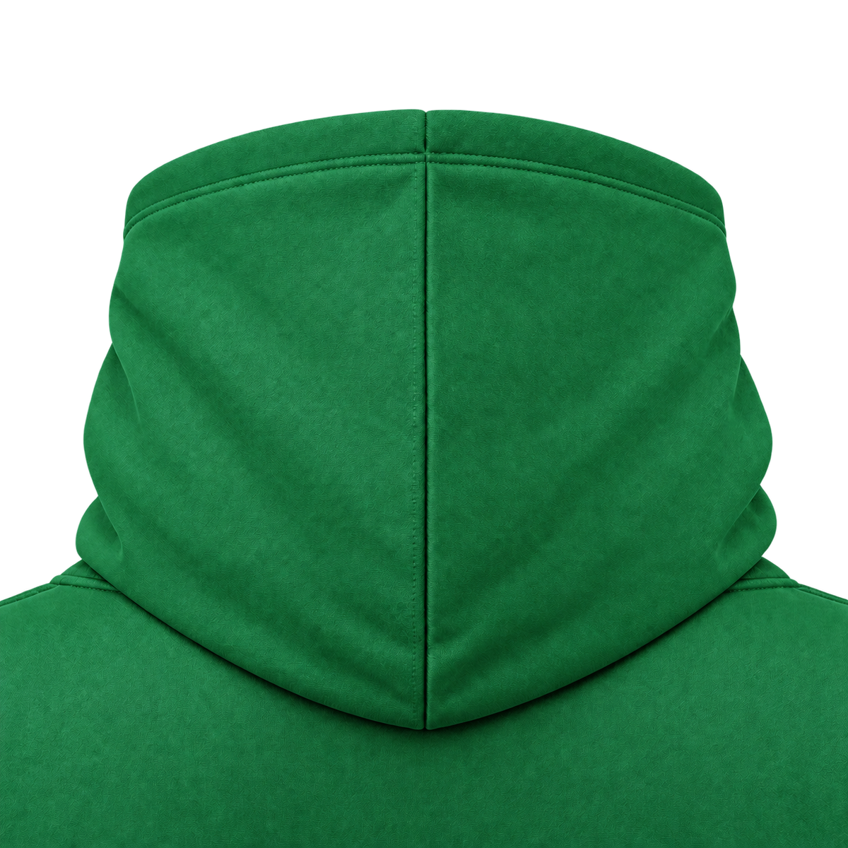 Custom Fully Sublimated Hoodie in Kelly green — Hood detail