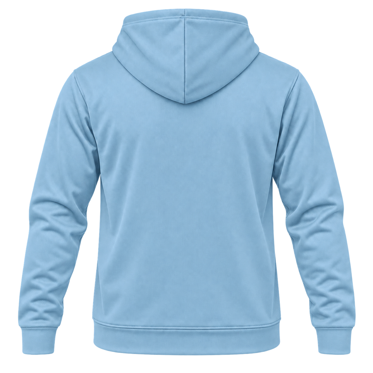 Custom Fully Sublimated Hoodie in Light blue — Back