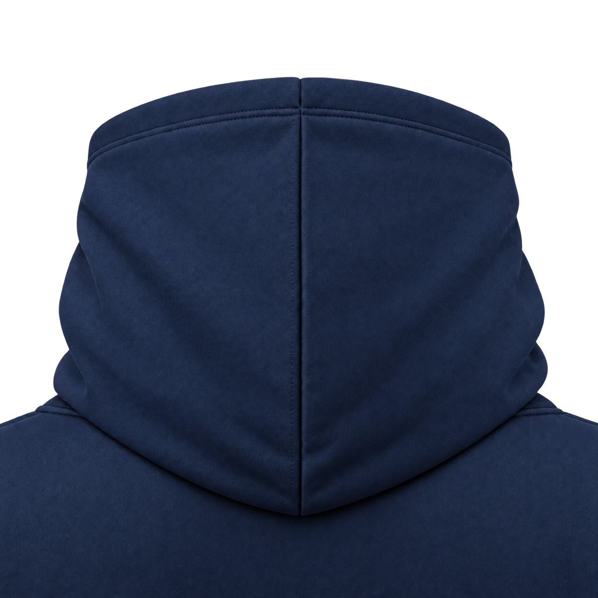Custom Fully Sublimated Hoodie in Navy — Hood detail