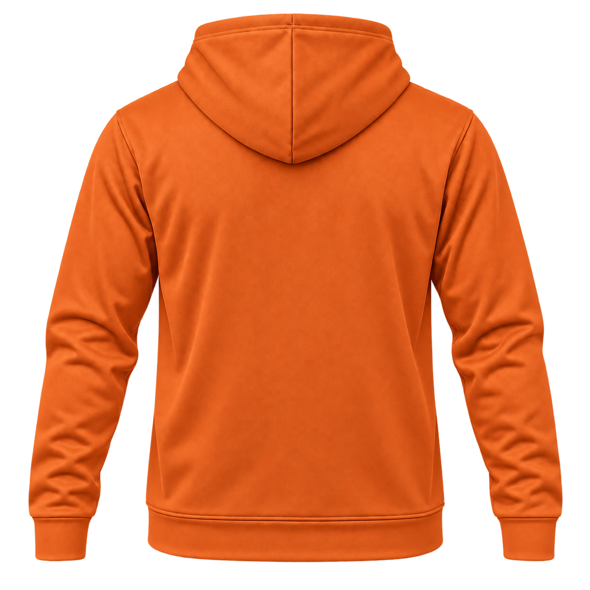 Custom Fully Sublimated Hoodie in Orange — Back