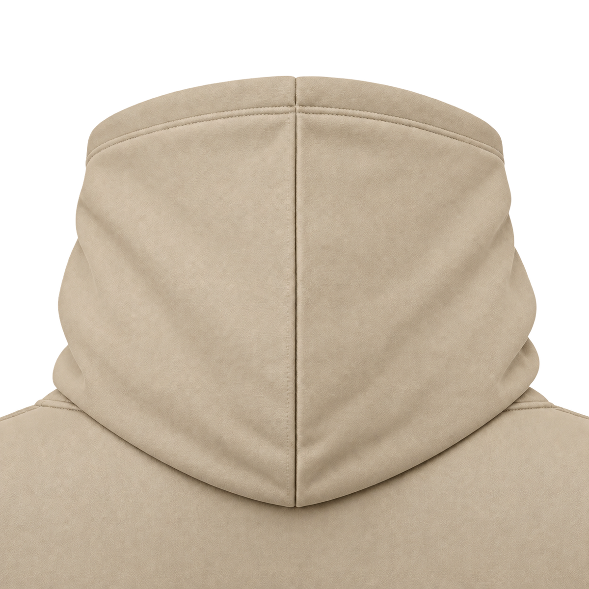 Custom Fully Sublimated Hoodie in Sand — Hood detail