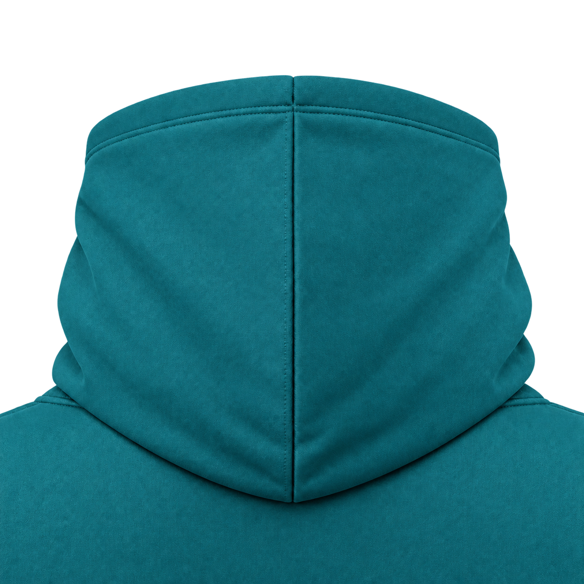 Custom Fully Sublimated Hoodie in Teal — Hood detail