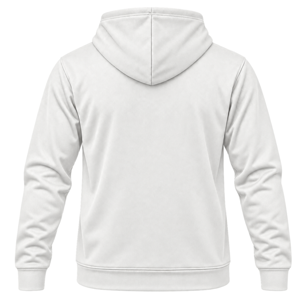Custom Fully Sublimated Hoodie in White — Back