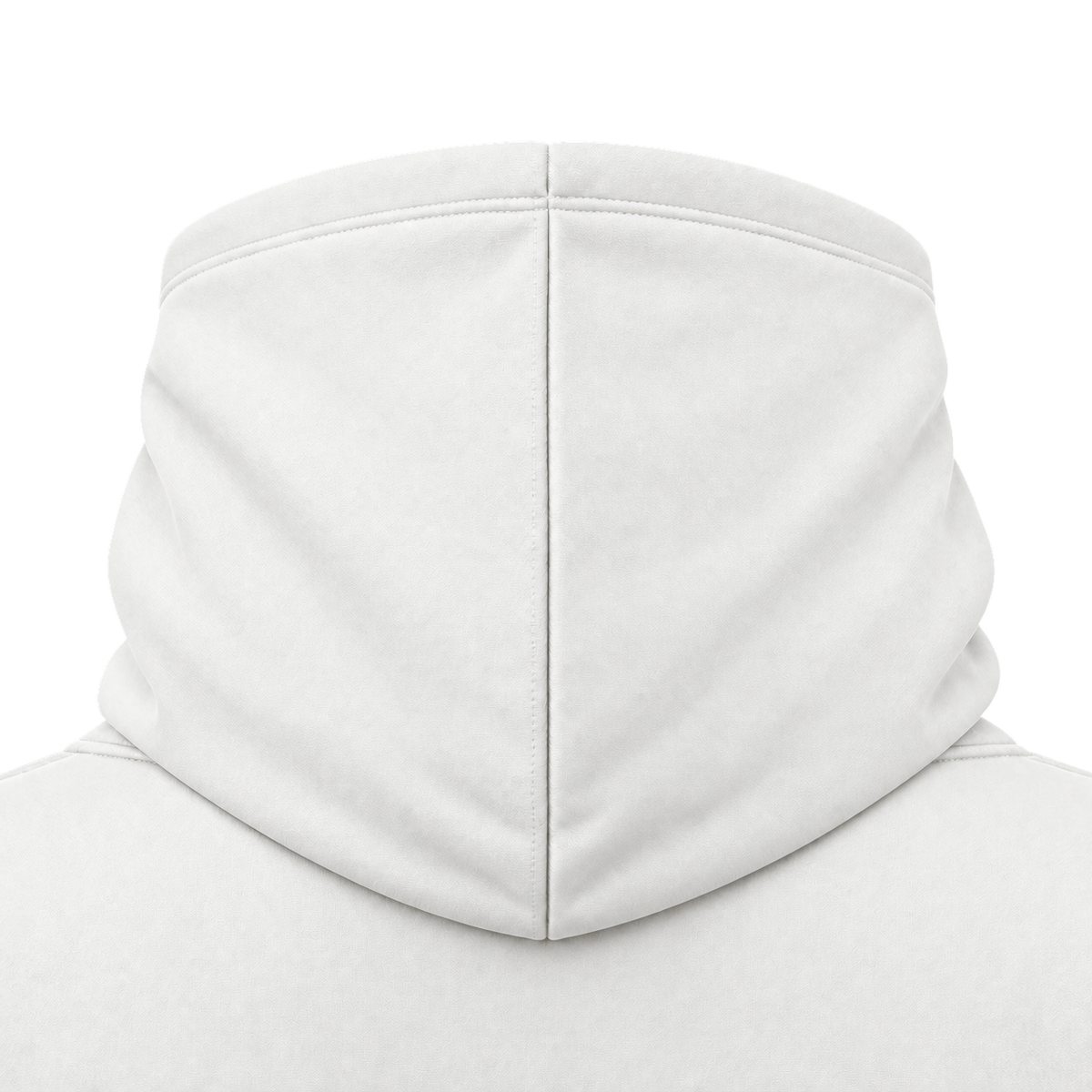 Custom Fully Sublimated Hoodie in White — Hood detail
