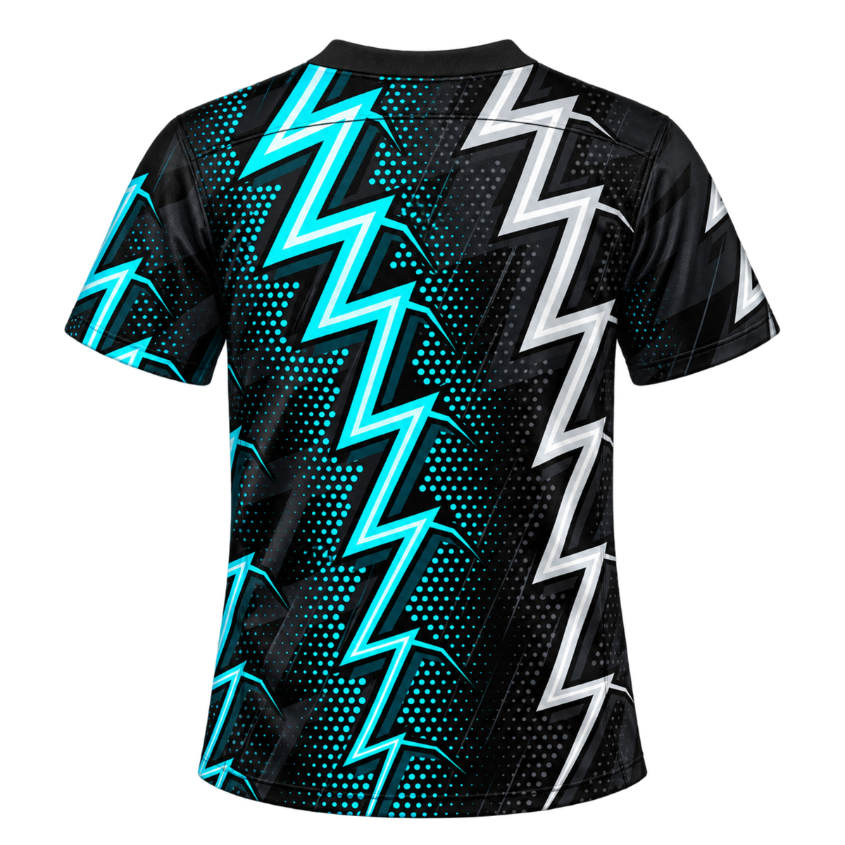 Voltage Flag Football Jersey — back view on transparent background