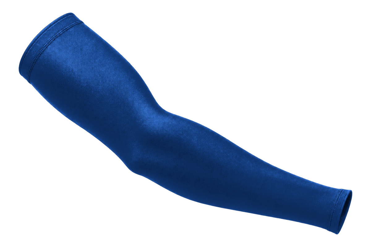 Navy custom arm sleeve, front view