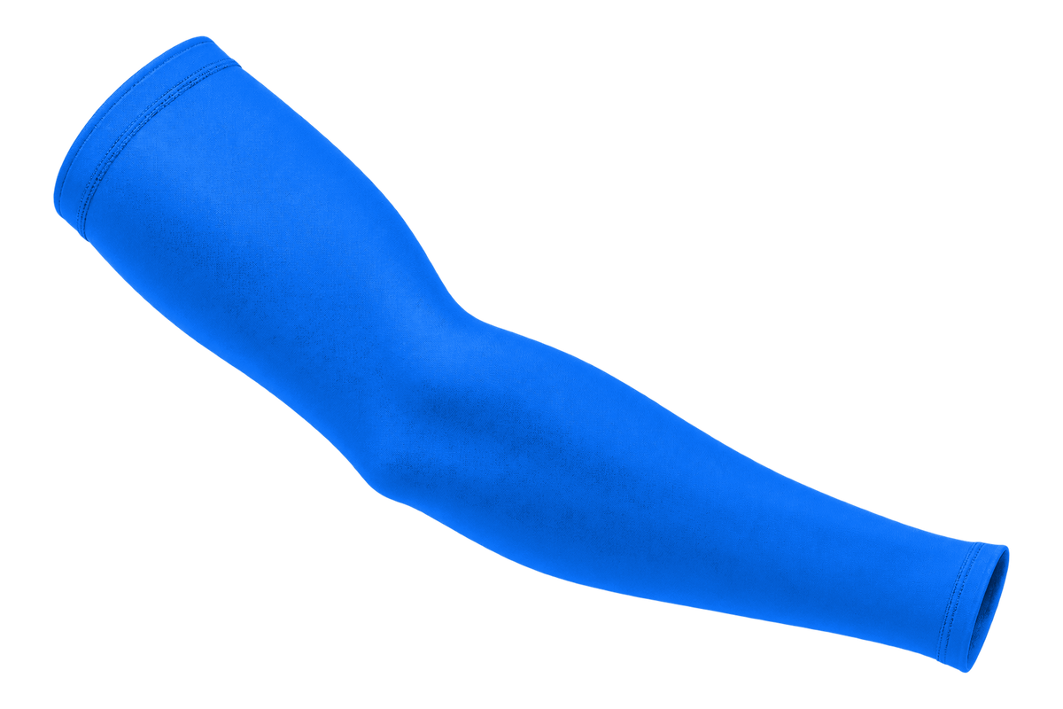 Royal Blue custom arm sleeve, front view