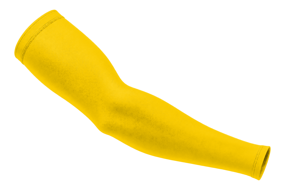 Athletic Gold custom arm sleeve, front view
