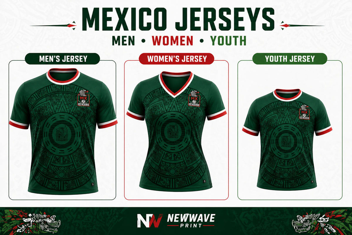Custom Mexico soccer jerseys for men, women and kids