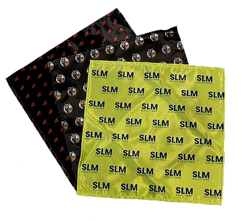 Custom printed pocket square in a personalized pattern
