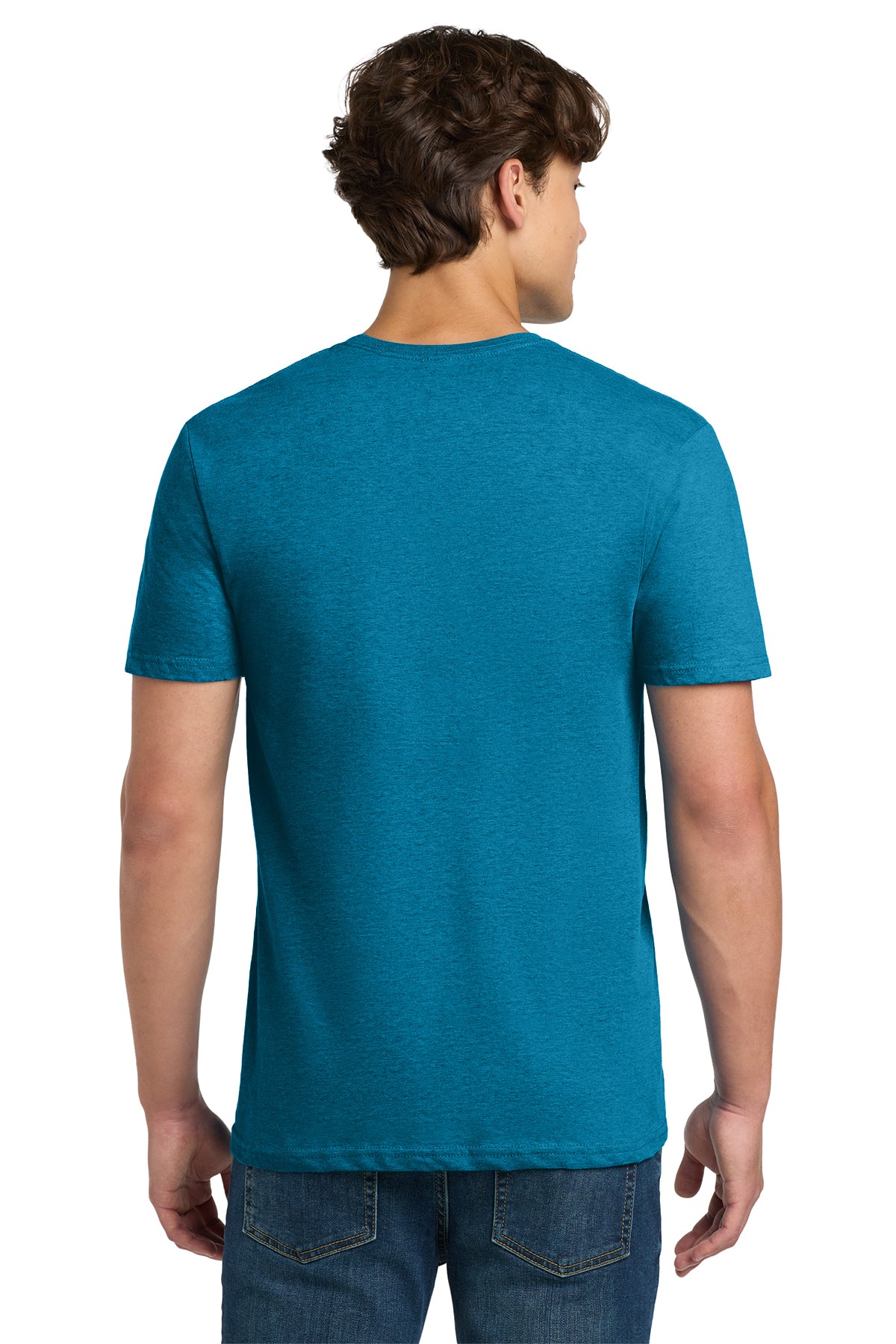 Custom Softstyle® T-Shirt in Antique Sapphire, back view