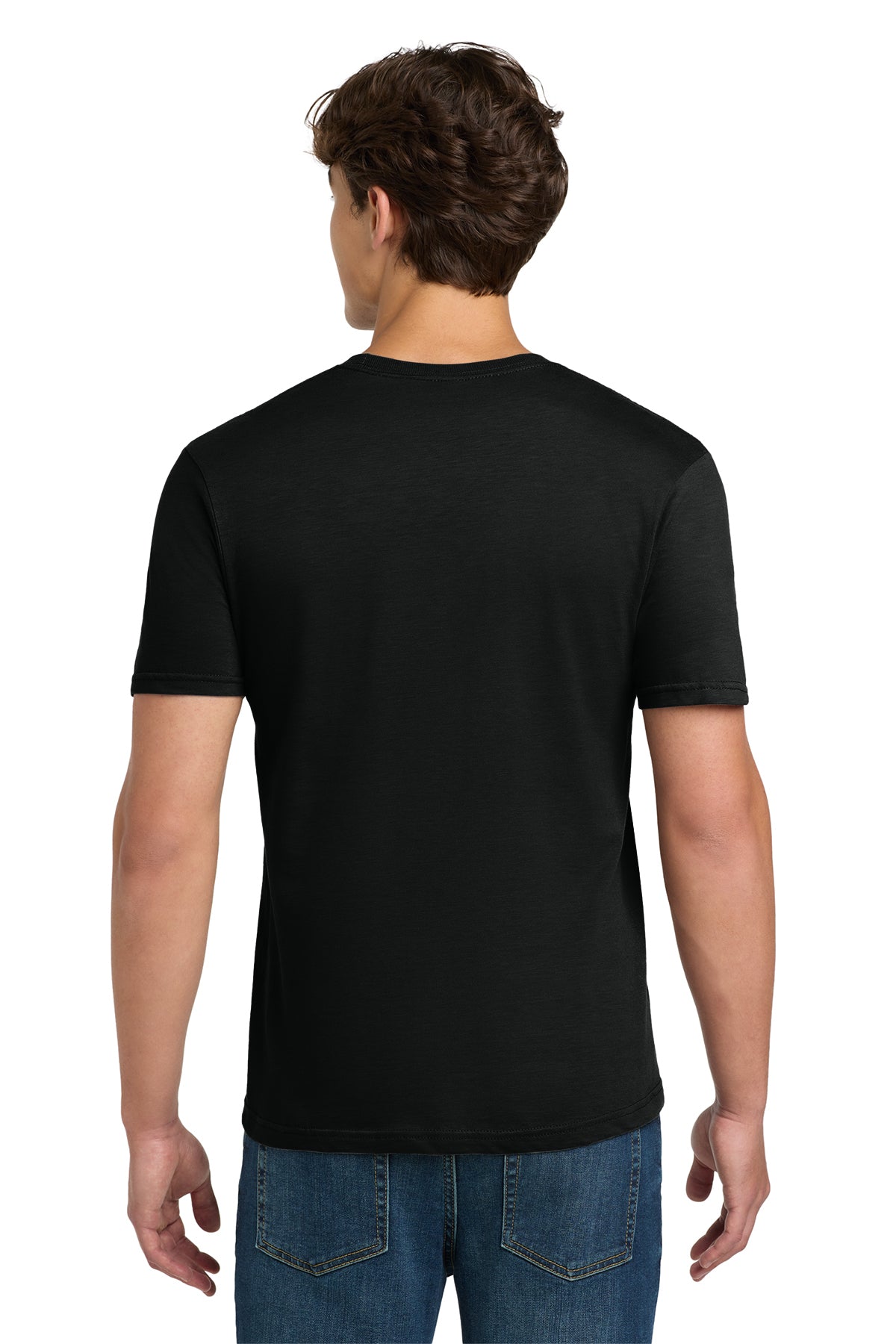 Custom Softstyle® T-Shirt in Black, back view
