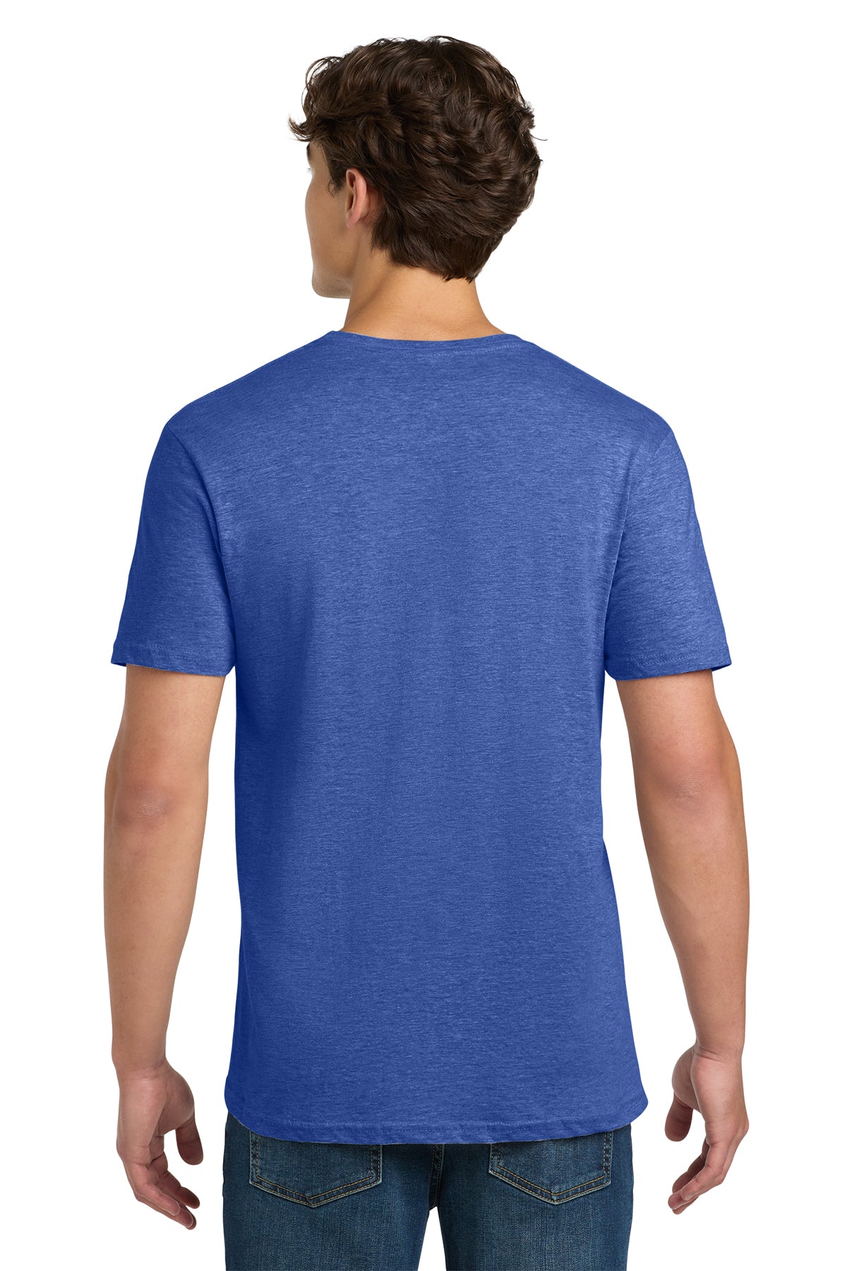 Custom Softstyle® T-Shirt in Heather Royal, back view