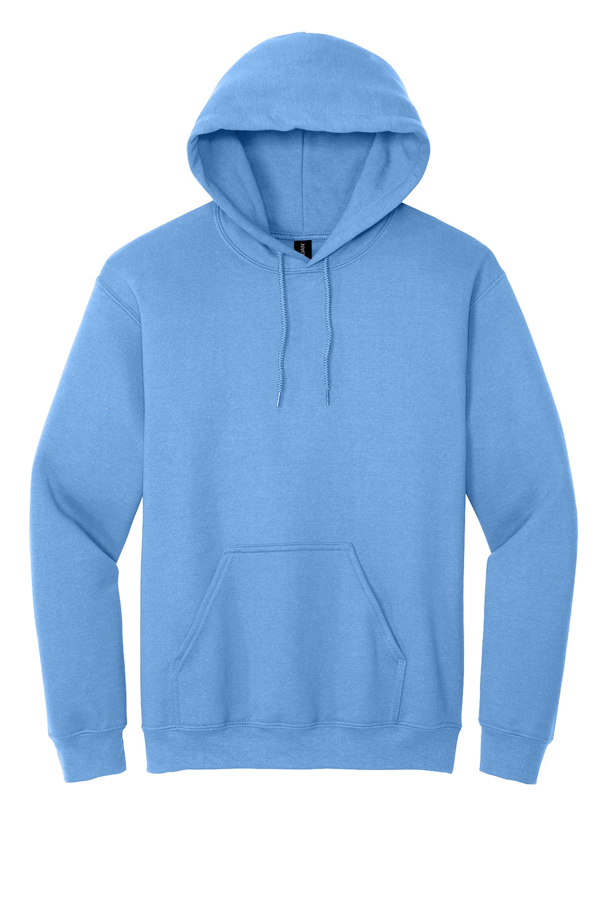 Carolina Blue Gildan Heavy Blend hooded sweatshirt, front view