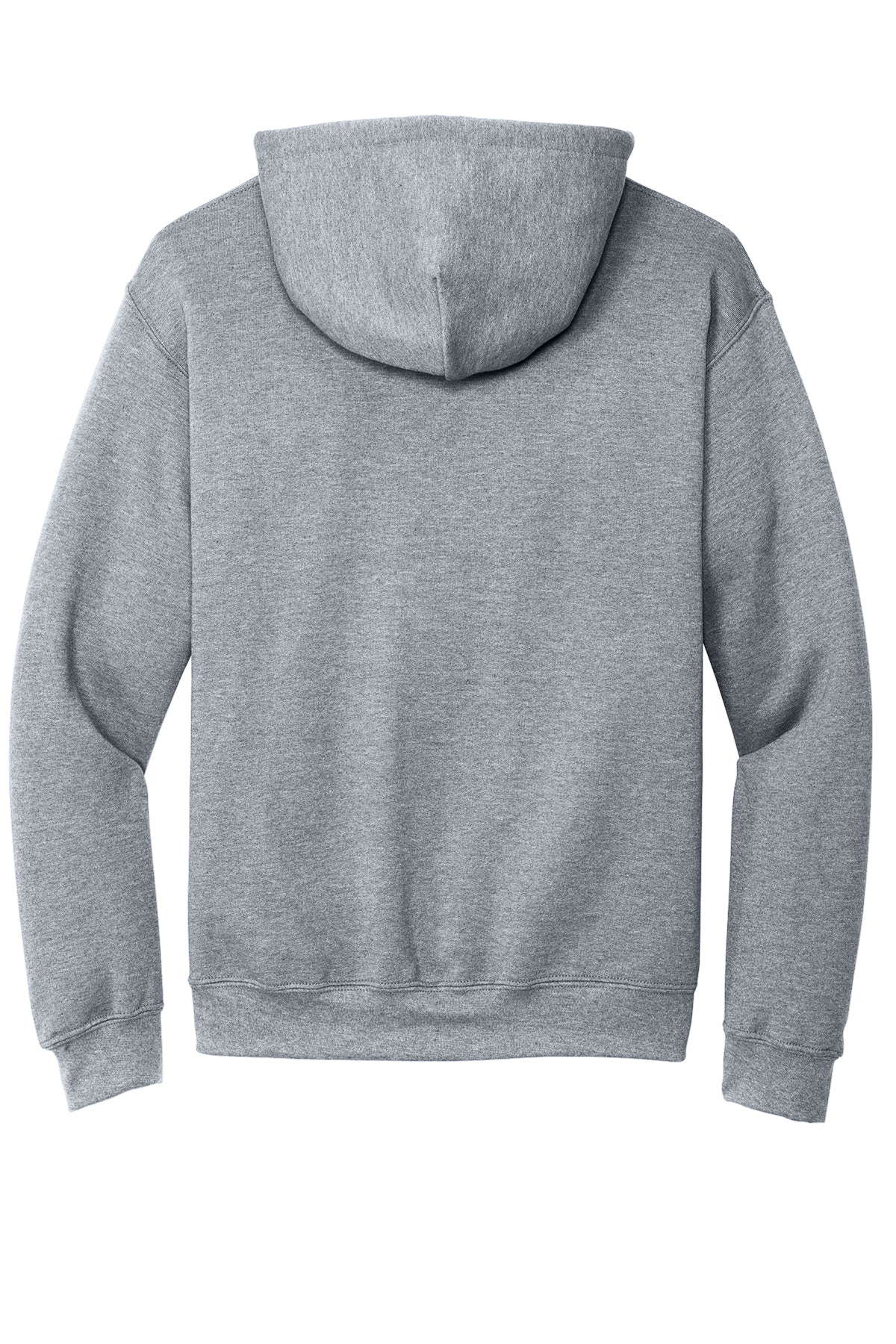 Sport Grey Gildan Heavy Blend hooded sweatshirt, back view