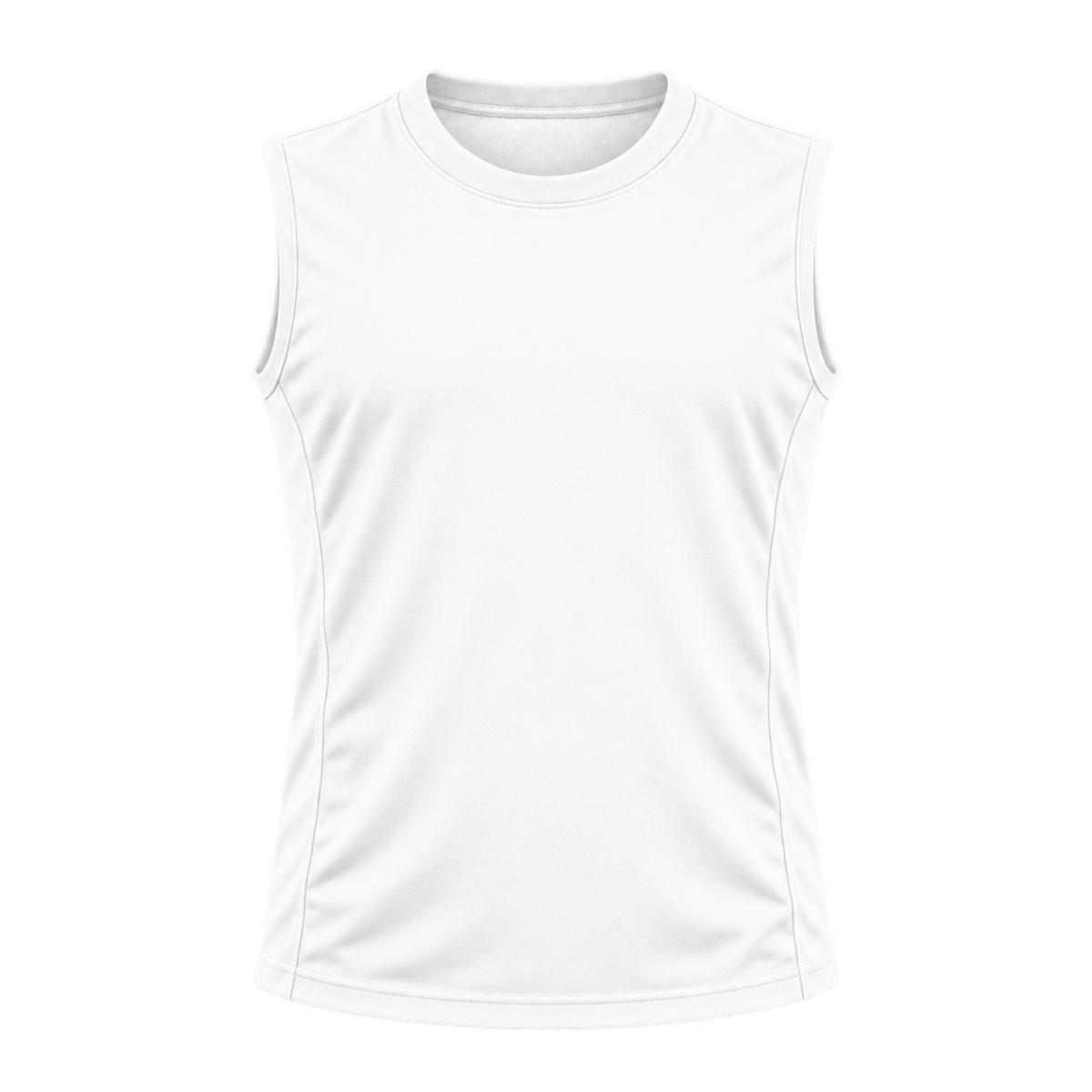 White 7-on-7 Jersey — front studio view, transparent background