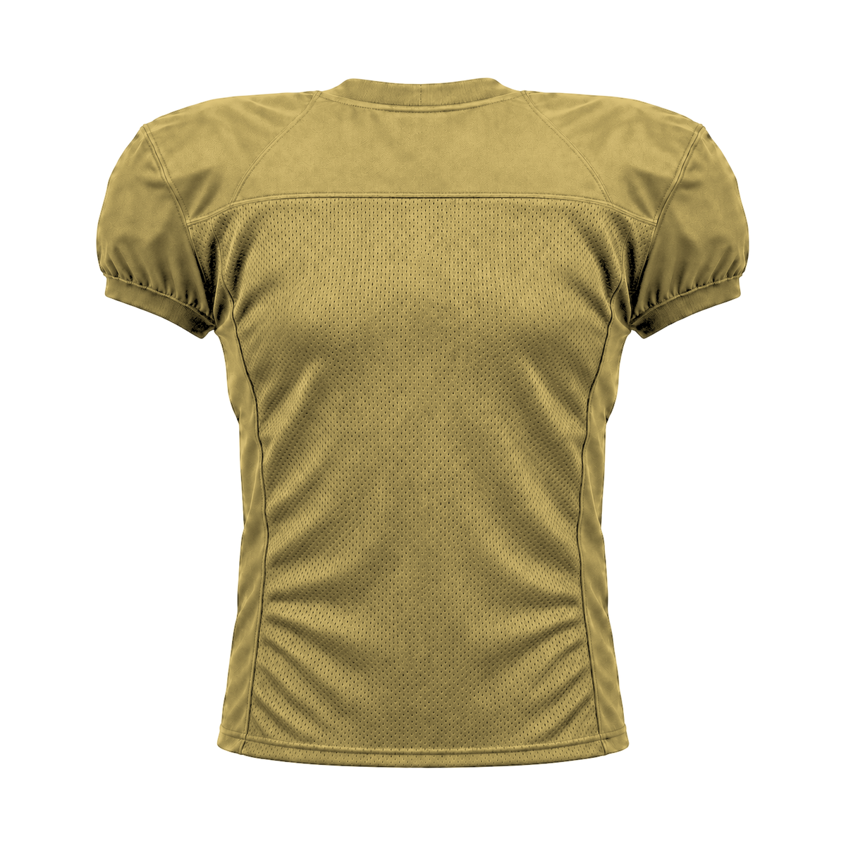 Vegas Gold American Football Jersey — back studio view, transparent background