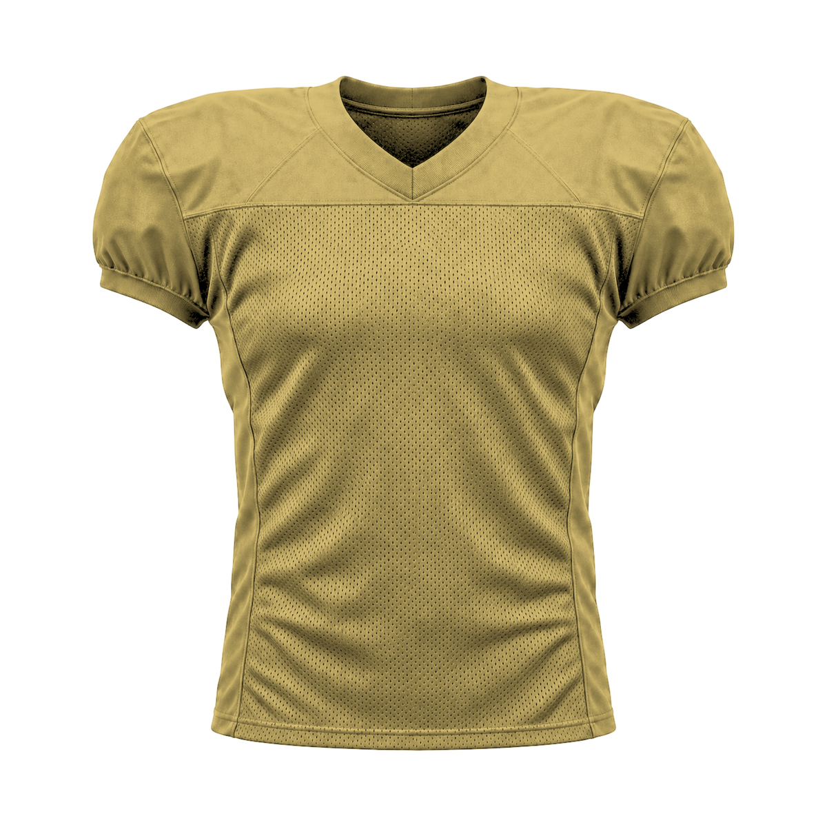 Vegas Gold American Football Jersey — front studio view, transparent background