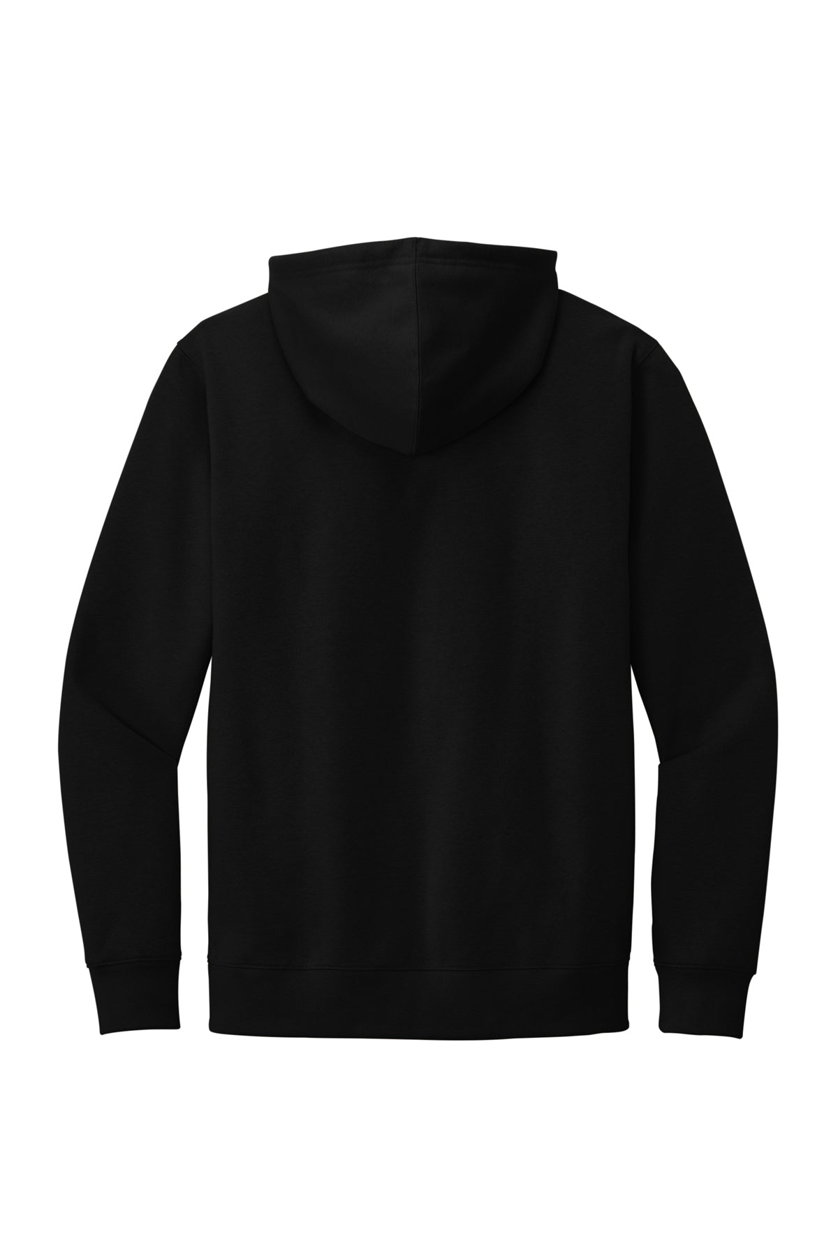 Custom Fleece Hoodie — Black — back
