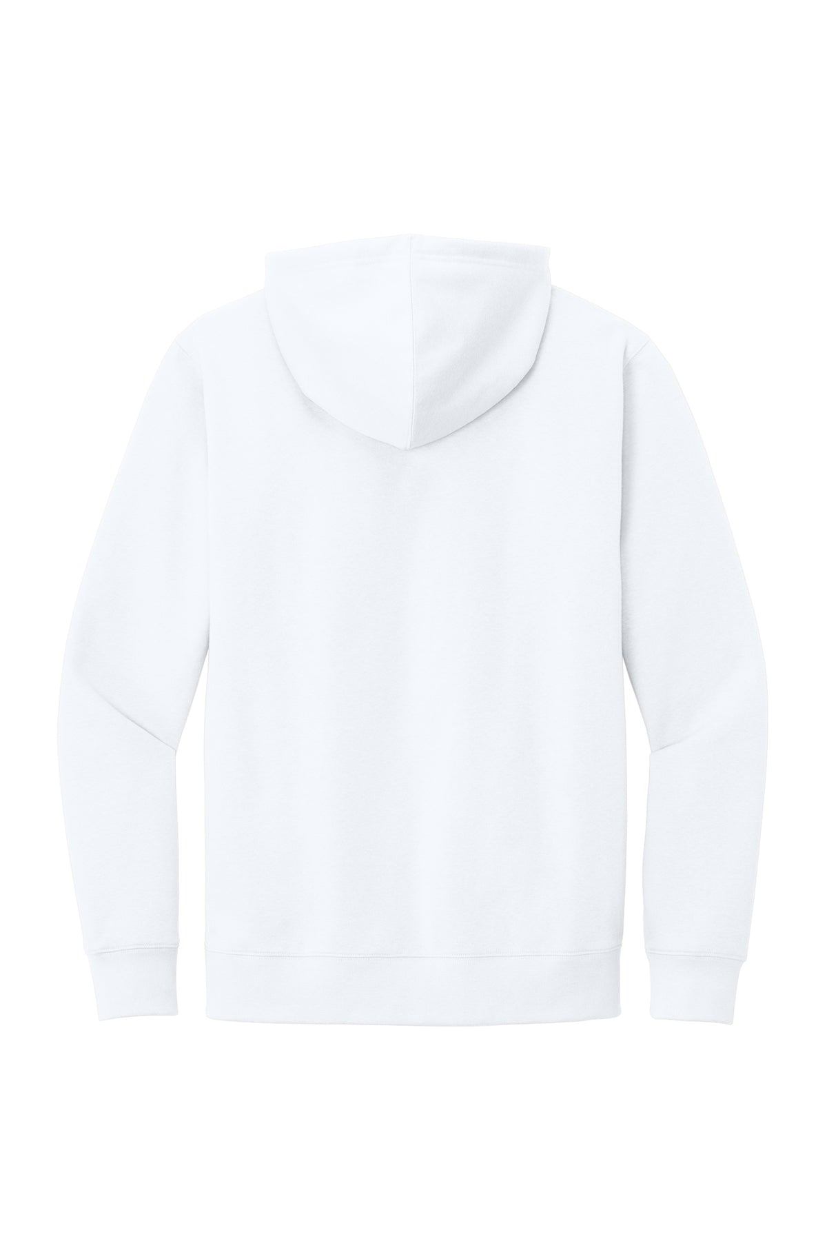 Custom Fleece Hoodie — White — back