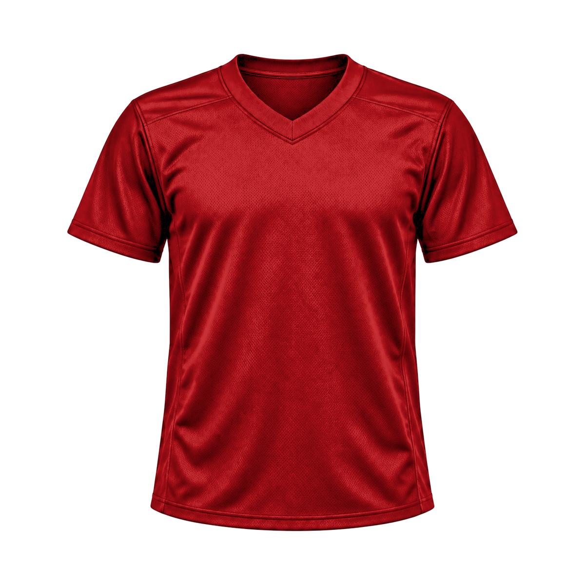 Cardinal Red Flag Football Jersey — front studio view, transparent background