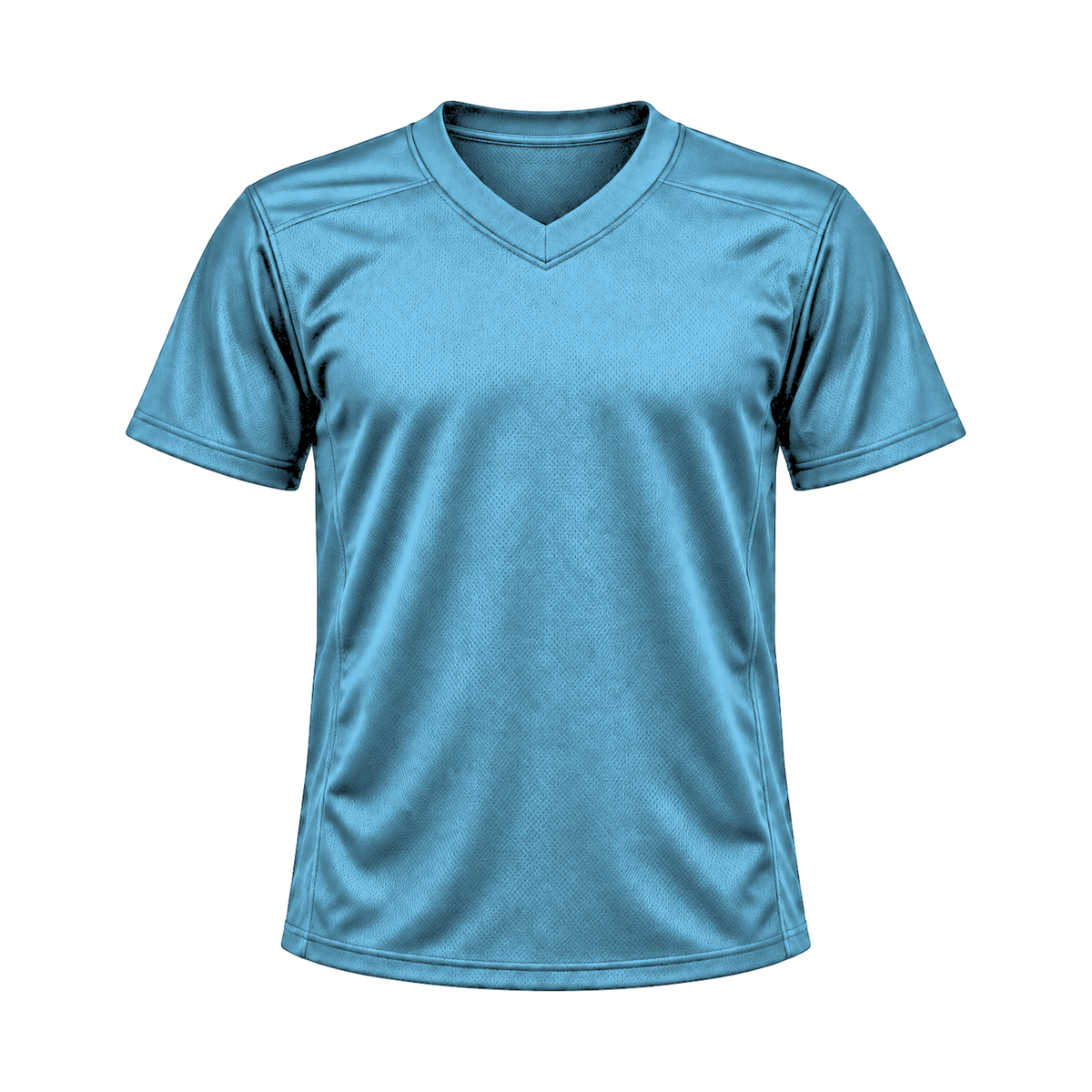 Carolina Blue Flag Football Jersey — front studio view, transparent background