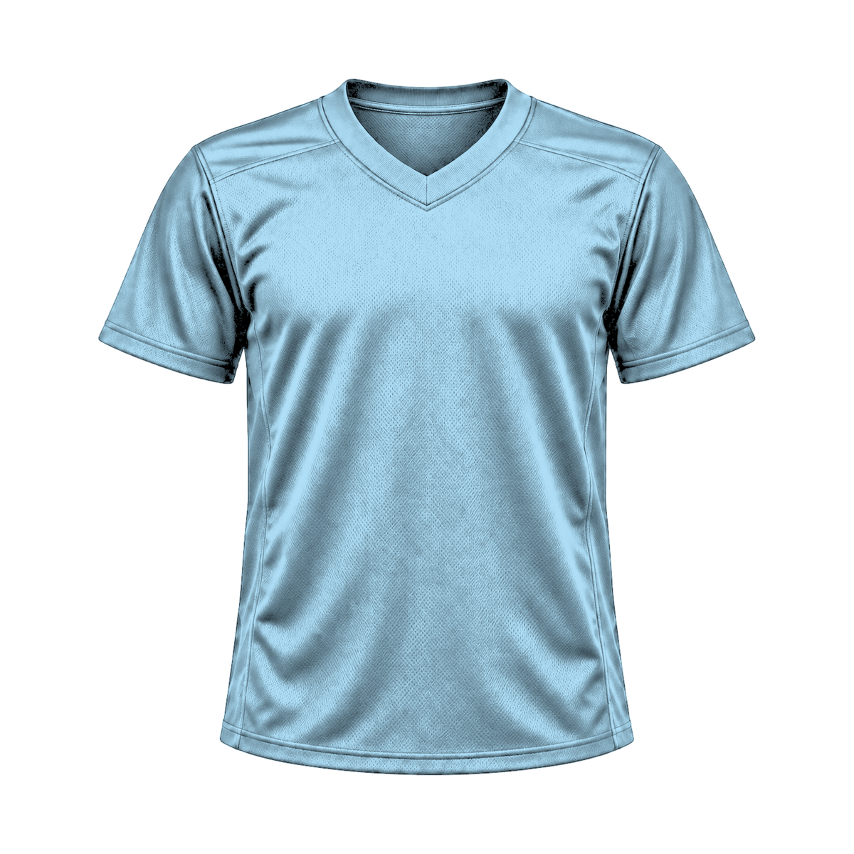 Ice Blue Flag Football Jersey — front studio view, transparent background